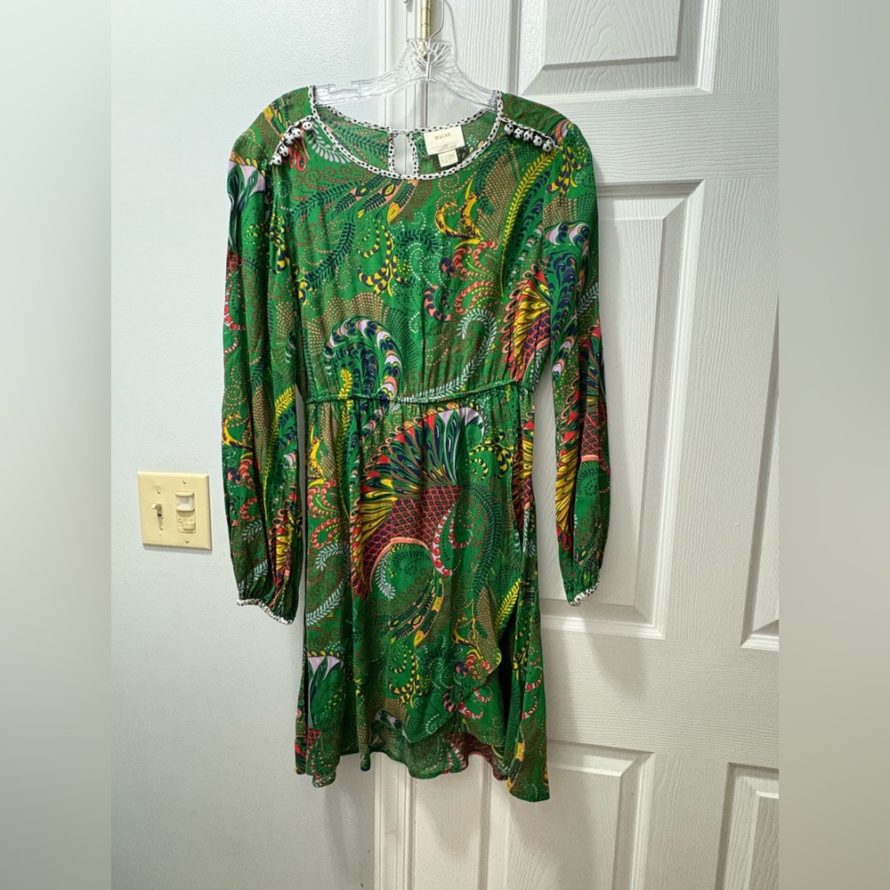 Anthropologie MAEVE Janis Green Verdant Dress 4- slightly flawed